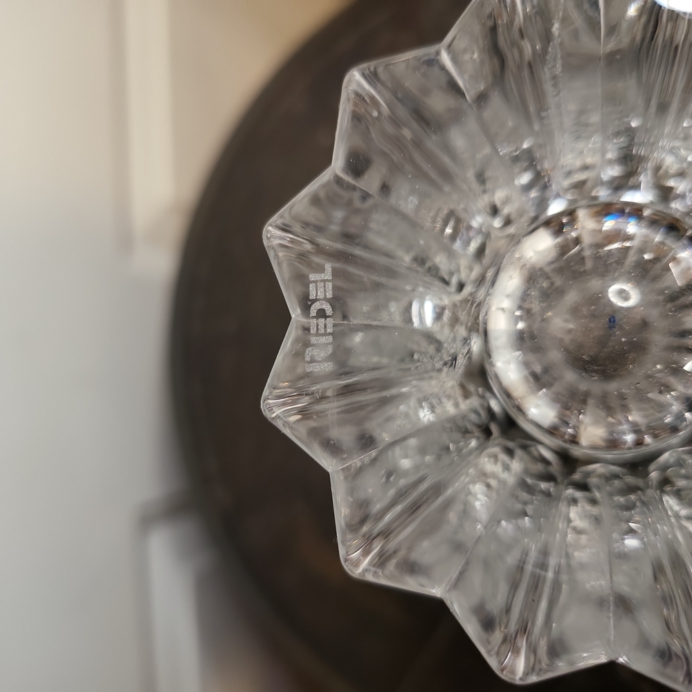 Riedel Tyrol Crystal Fluted Heavy Vase 7" Germany - Picture 6 of 8